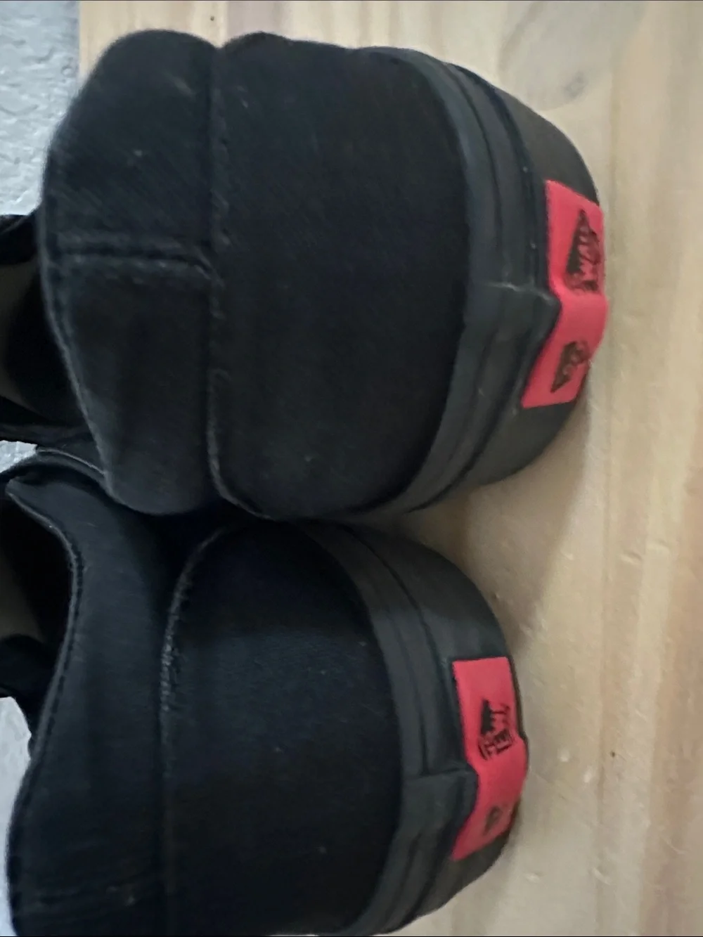 Vans Black Slip-On Canvas Loafers 9